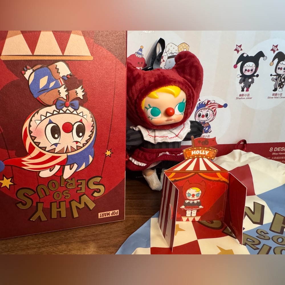 Pop Mart Why So Serious Vinyl Plush Pendant - Molly Crimson Dancer - In Hand